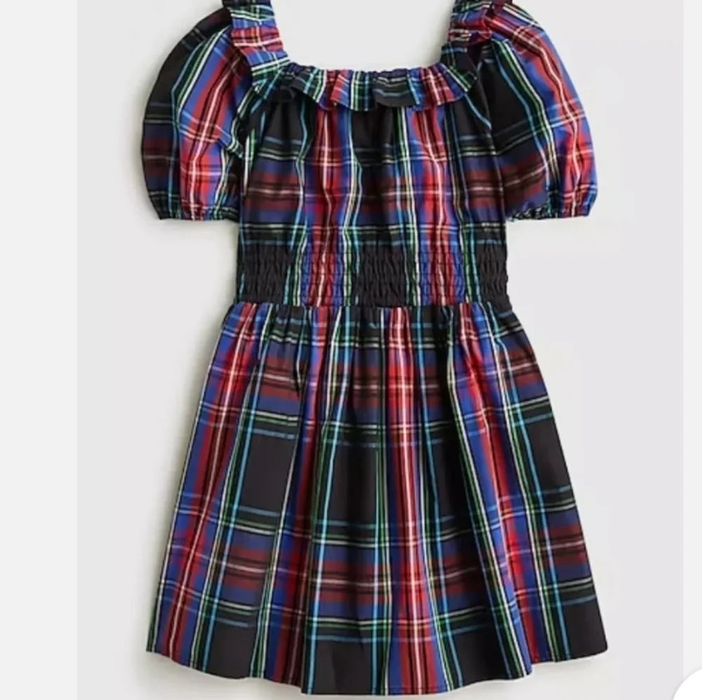 NWOT, J. Crew Crewcuts Stuart Tartan puff sleeves dress sz 12 girls